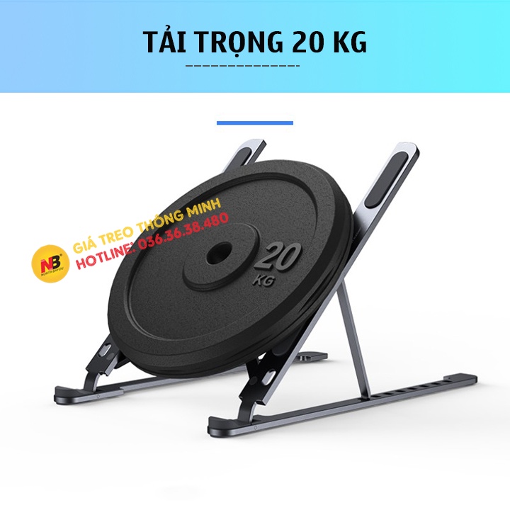 Giá đỡ laptop stand nhôm có thể gấp gọn hỗ trợ tản nhiệt P11 cho laptop Macbook, máy tính bảng Ipad, Surface