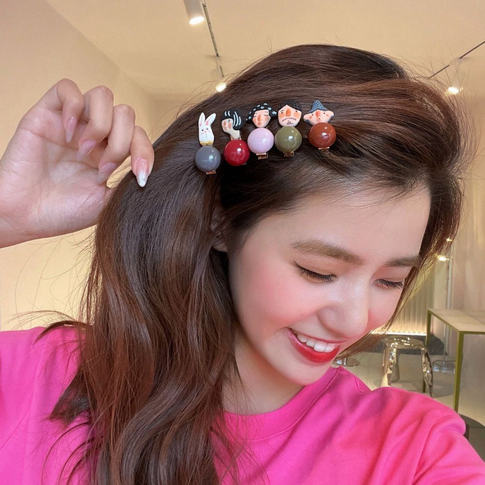 Kẹp Tóc Mỏ Vịt Hình Thỏ Hoạt Hình Đơn Giản Dễ Thương Phong Cách Hàn Quốc Cho Nữ