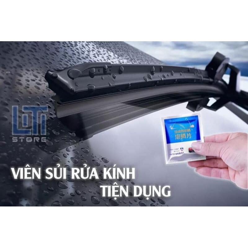 Viên sủi rửa kính ô tô, tẩy sạch kính, tạo hiệu ứng lá sen