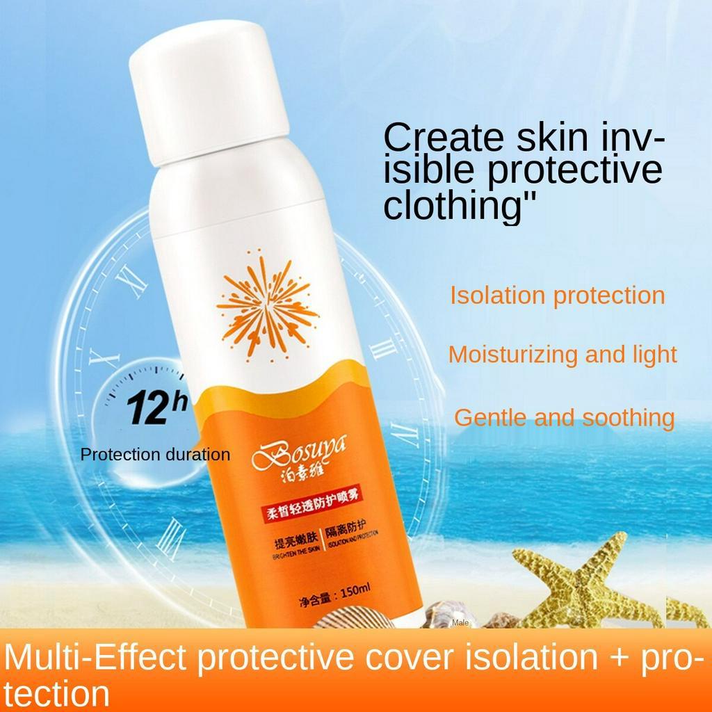 Chai xịt chống nắng dưỡng ẩm kháng nước chống mồ hôi Spf50 Plus