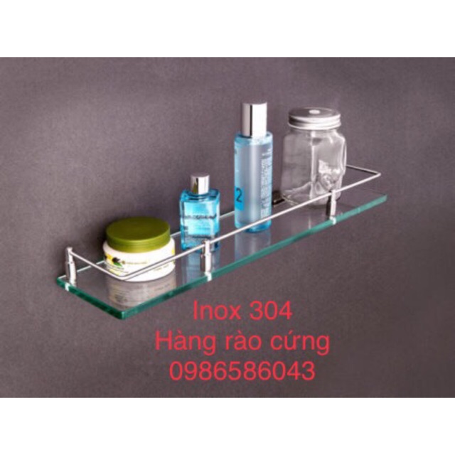 Kệ kính phòng tắm inox304, kệ kiếng dài 30,40,50,60cm hàng đẹp bóng chuẩn