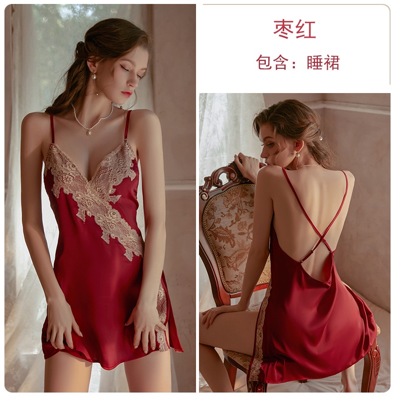 Váy ngủ viền ren quai chéo cao cấp 1578