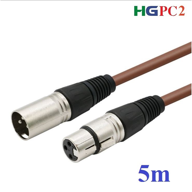 Dây Canon Đực - Cái 5m - Loại tốt