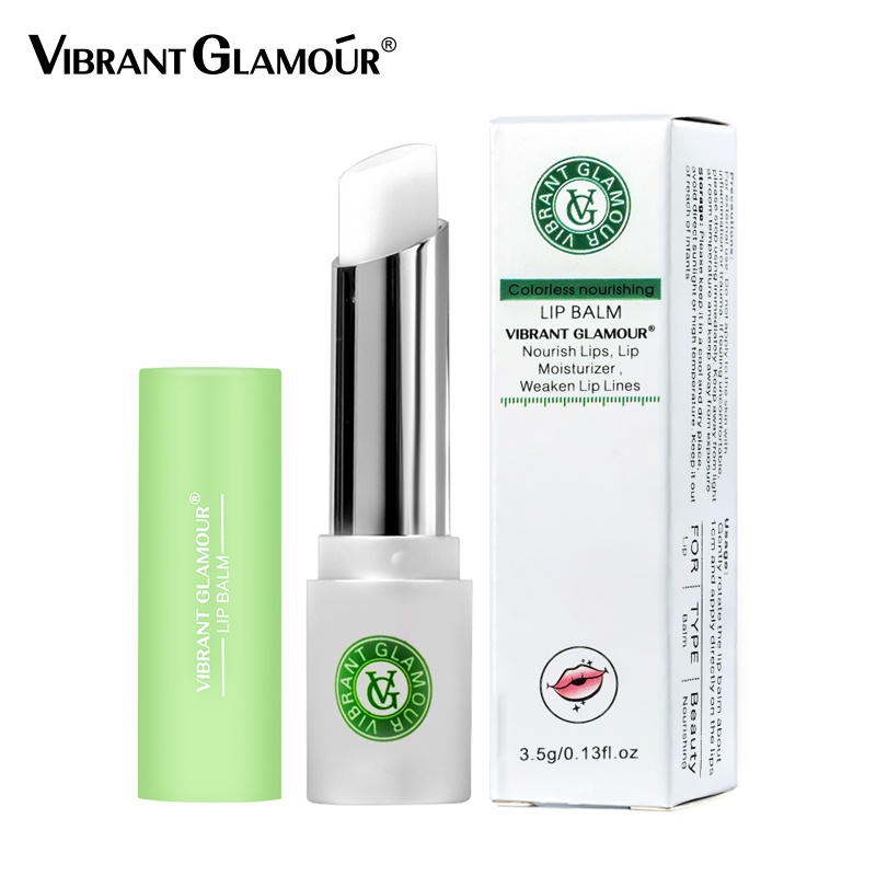 Son dưỡng môi VIBRANT GLAMOUR 100% bơ tự nhiên chiết xuất hữu cơ sáp ong/ dầu dừa/ vitamin E 3.2g cho người lớn trẻ em