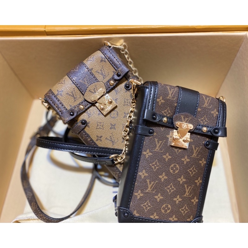 Túi đeo chéo đựng điện thoại nữ fullbox LV TRUNK VERTICAL SPSL