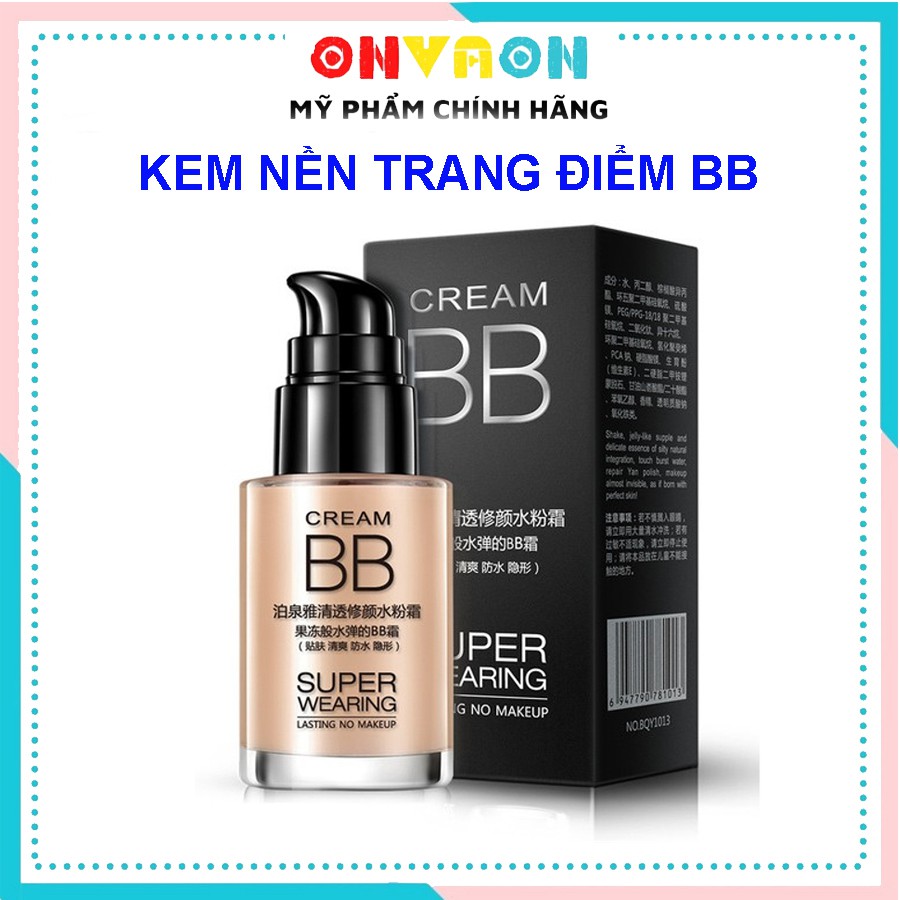 Kem nền trang điểm BB Cream Super Wearing 30ml che khuyết điểm 2 trong 1 cho mọi loại da ONVAON