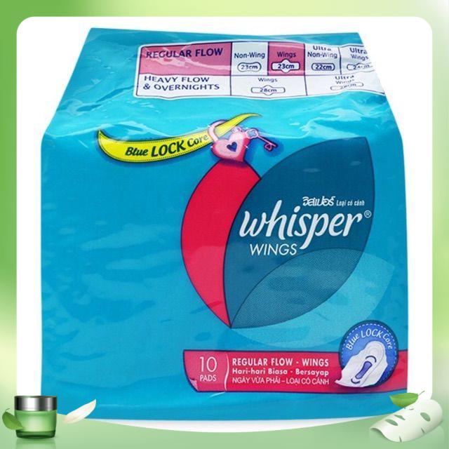 Combo 4 Băng vệ sinh Whisper Wings Dày có cánh gói 10 miếng