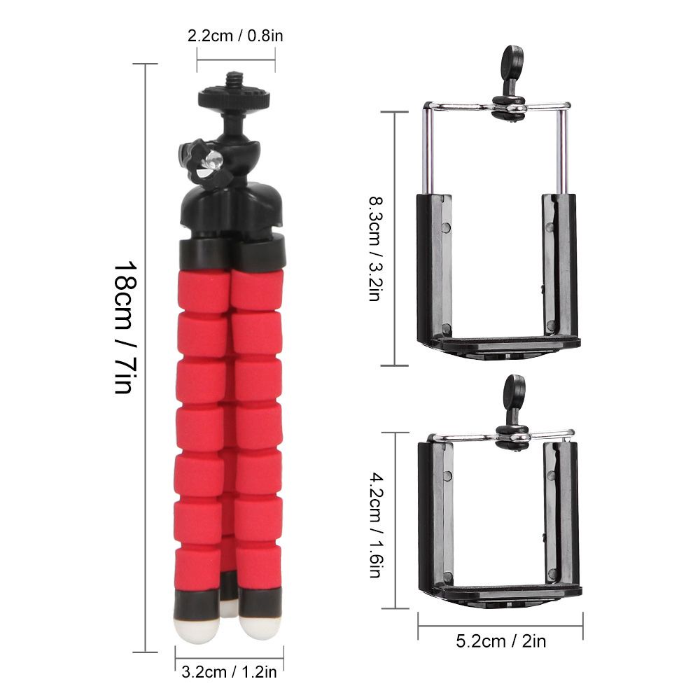 Giá đỡ ba chân bằng mút mini linh hoạt cho Gopro 9 8 7