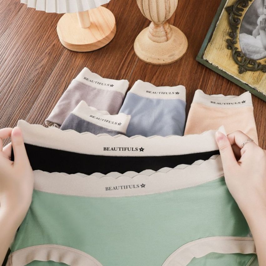 Quần lót nữ cao cấp chất liệu cotton, quần chíp đơn giản đáng yêu ôm dáng kháng khuẩn thoáng mát Kingshop L058