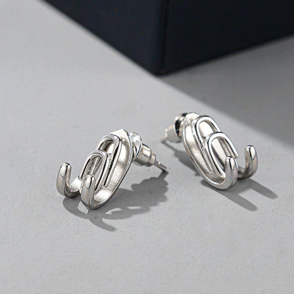 Bông Tai Hình Chữ U Phong Cách Punk Vintage Thời Trang