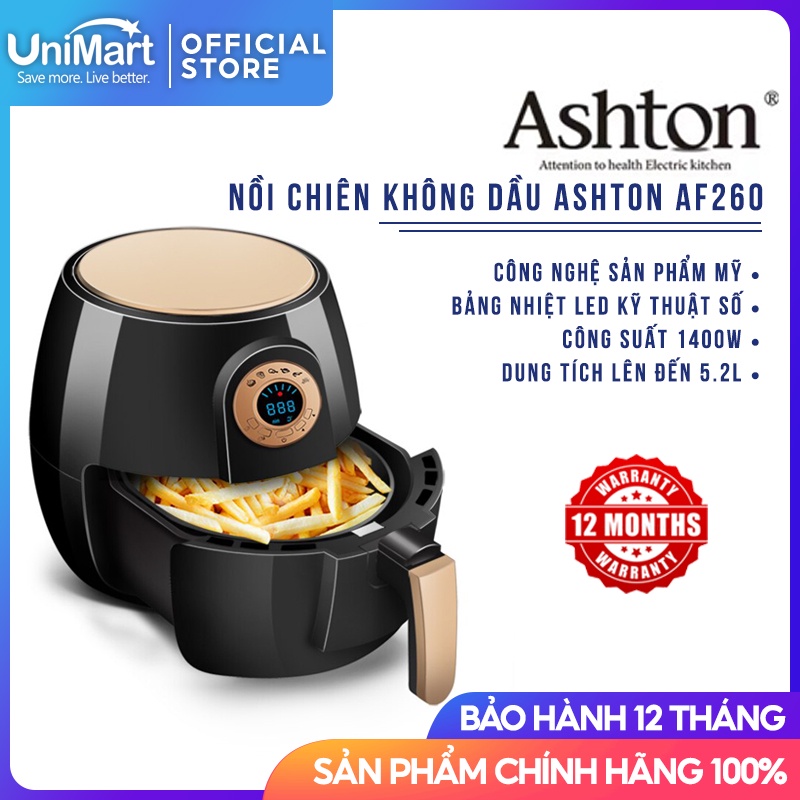 Nồi Chiên Không Dầu Cao Cấp Của Mỹ Ashton USA  AF260 - UniMart Official Store