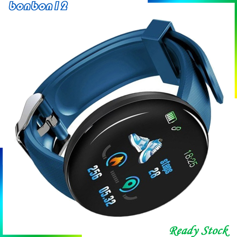 [Home Appliances]2xD18 Bluetooth Smart Watchband Fitness Sport Tracker Waterproof Unisex Blue