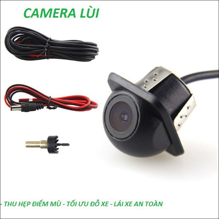 Camera lùi nấm CCD thẩm mỹ xe hơi ô tô hình nấm có thang chia vạch thông minh