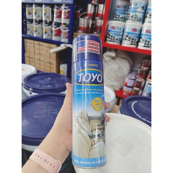 sỉ 66k xịt làm bóng đồ da và gỗ TOYO 500ml