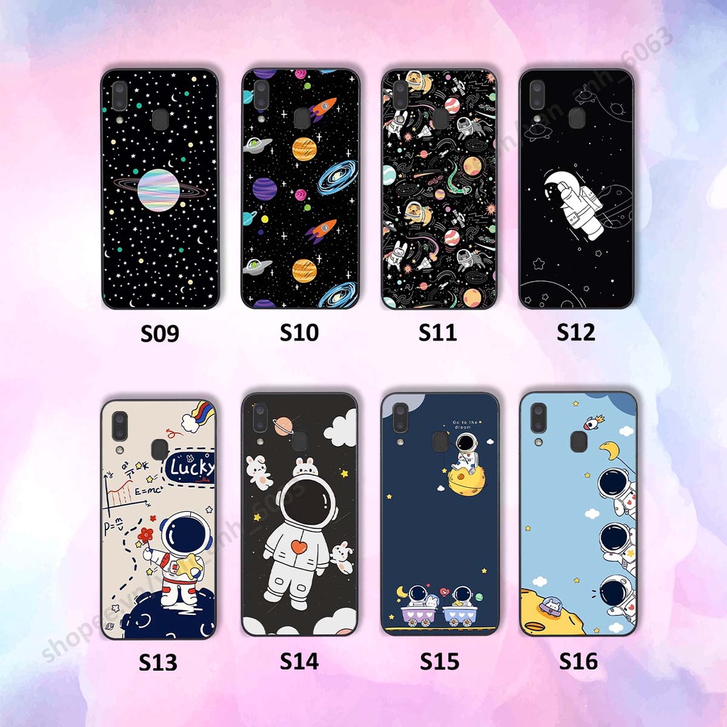 Ốp Samsung A20 / A30 hình bầu trời, phi hành gia đẹp, ốp lưng điện thoại samsung galaxy viền dẻo cao cấp
