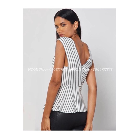 T180322-Áo ba lỗ BCBG kẻ
