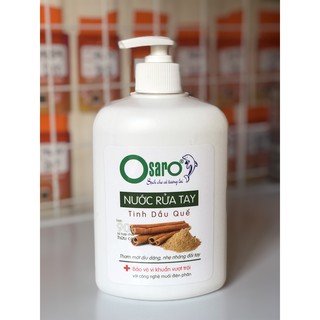 Nước rửa tay kháng khuẩn hương tinh dầu quế, tinh dầu bưởi osaro - 720ml