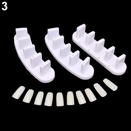 Bộ 3 Khung Trưng Bày Móng Tay Giả Bằng Acrylic Kèm 10 Đầu Nối Tiện Dụng