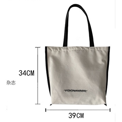 Túi đeo vai vải canvas in chữ thiết kế mới đơn giản thời trang dành cho nữ