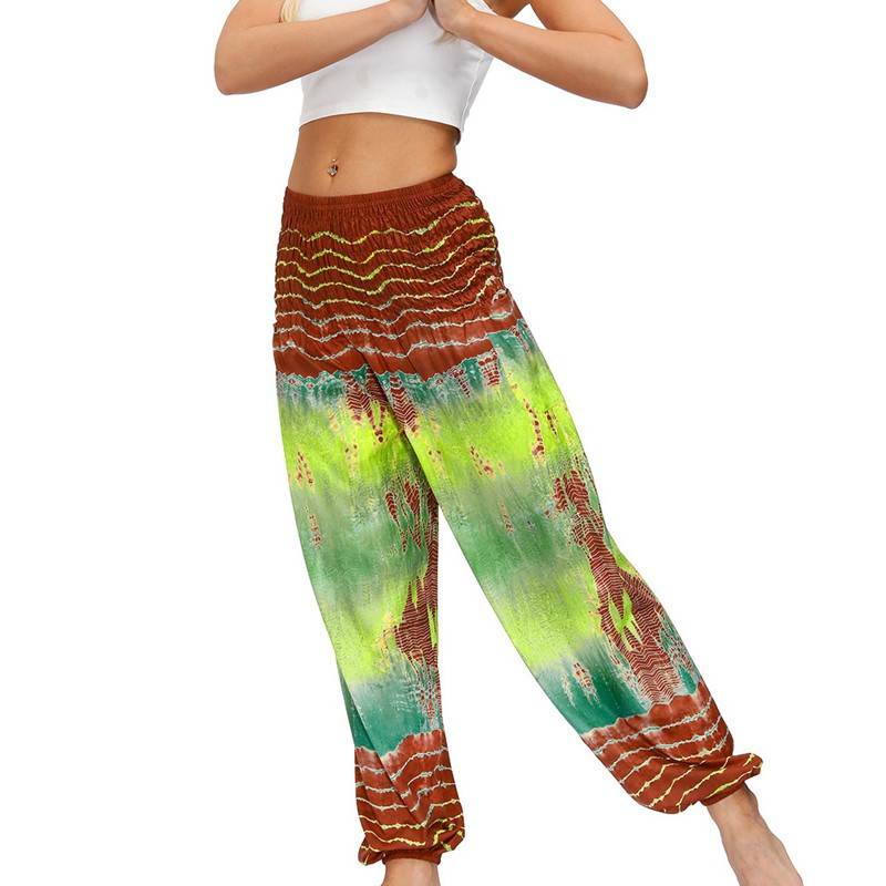 Quần Dài Ống Rộng In Họa Tiết Phong Cách Bohemian Dành Cho Nữ | BigBuy360 - bigbuy360.vn