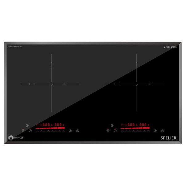 Bếp từ đôi Spelier SPM-728I Plus - Kích thước 730x430mm, màu đen tinh tế