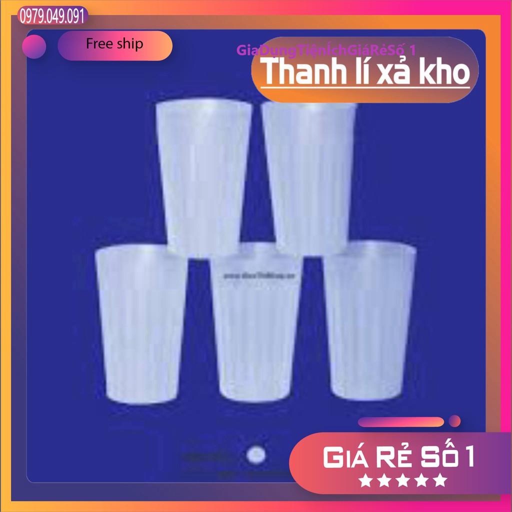 Cốc Nhựa Trắng 330ml đa năng, tiện lợi bền rẻ.