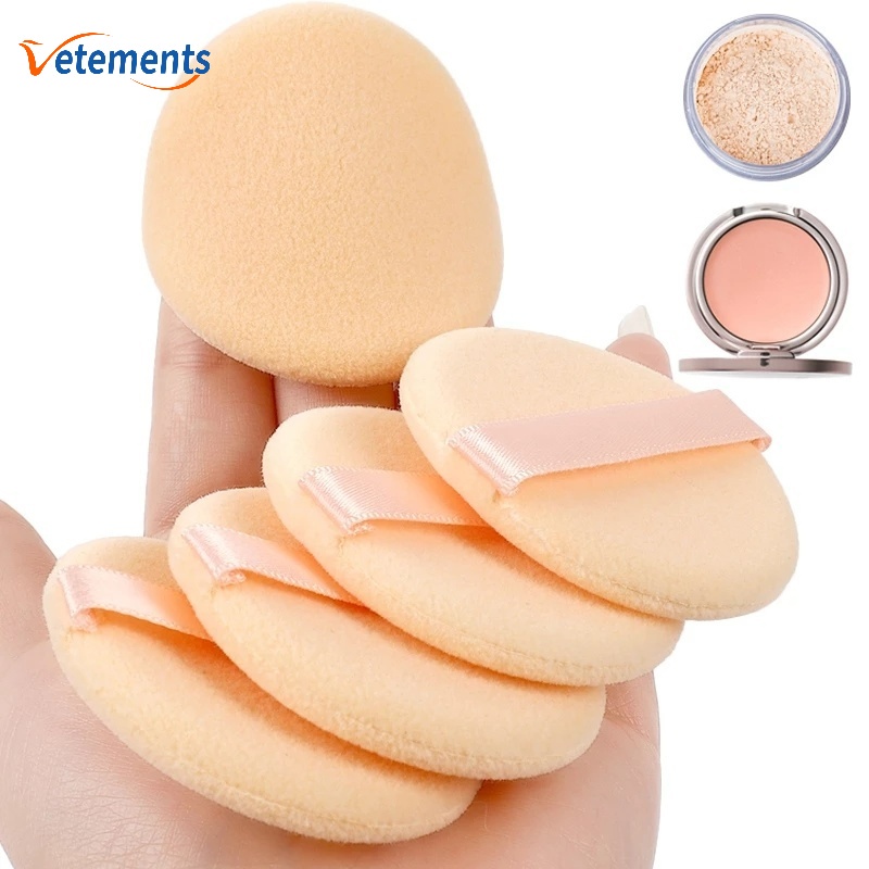 Set 5 Mút Trang Điểm Hình Tròn Mềm Mại Chuyên Nghiệp