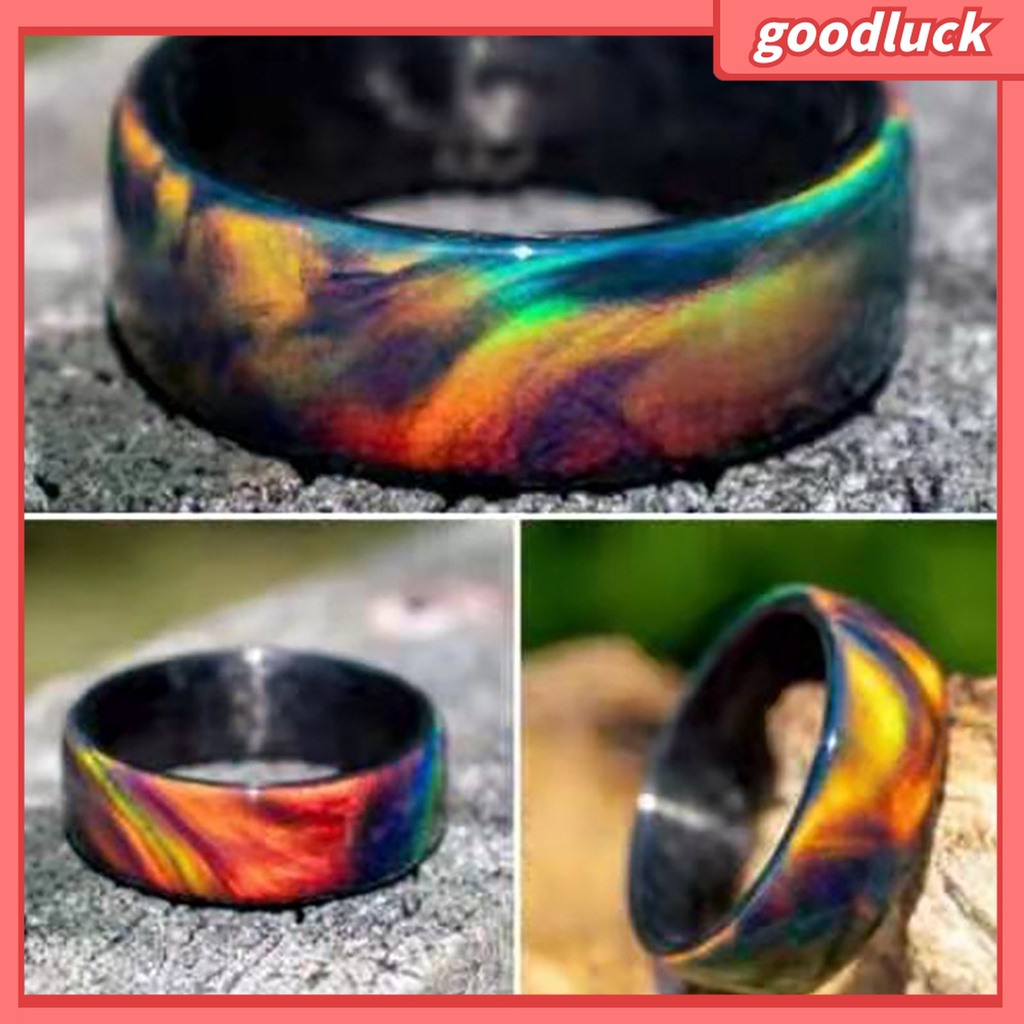 Nhẫn Acrylic Thay Đổi Màu Sắc Độc Đáo Thời Trang