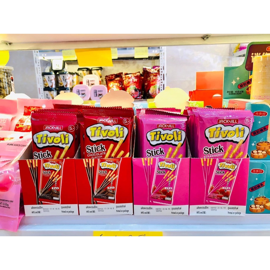 Bánh que phủ chocolate stick Tivoli hộp lẻ 1 gói ăn là nghiền giá sỉ