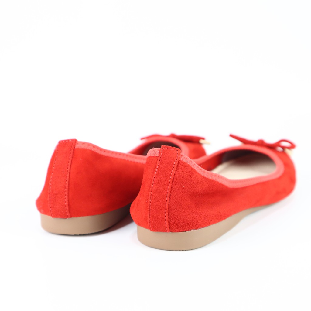 Giày búp bê Cillie da thật mũi tròn gắn nơ 1012 | BigBuy360 - bigbuy360.vn