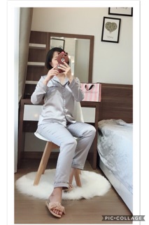 Bộ lụa satin dài
