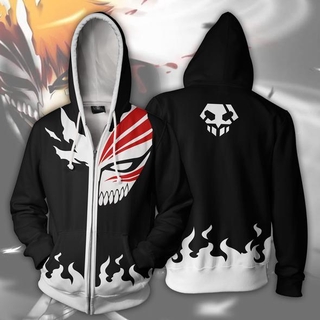 Áo Khoác Hoodie Phối Khóa Kéo In Hình Anime 3d Cá Tính