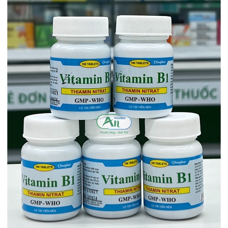 Vitamin B1 màu xanh giảm rụng tóc ,trắng da- Lọ 100 viên