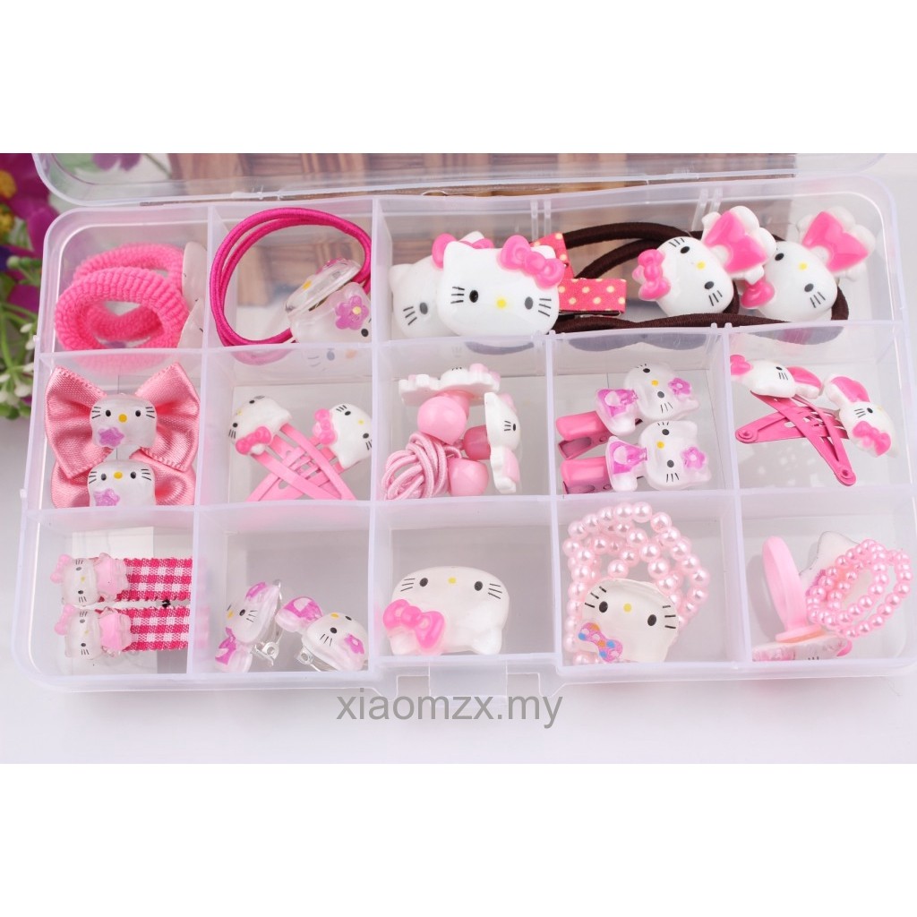 Mới Bộ Kẹp Tóc Hello Kitty Cho Bé Gái