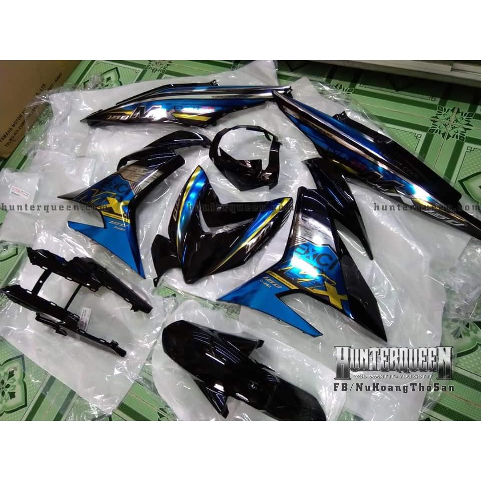 Tem rời Exciter 150 xe đen. Tem MX chất liệu crom. Thay đổi màu sắc và chi tiết theo yêu cầu. Sắc nét, bền màu