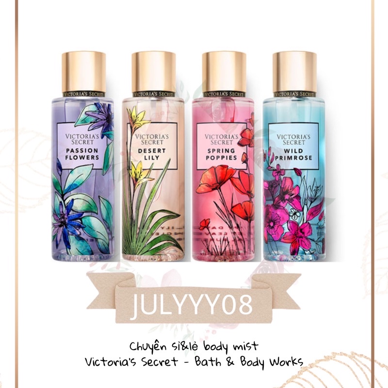 Xịt Thơm  Toàn Thân Victoria’s Secret Wild Bloom Fragrance Mist (250ml) +jɥȽÿ08+