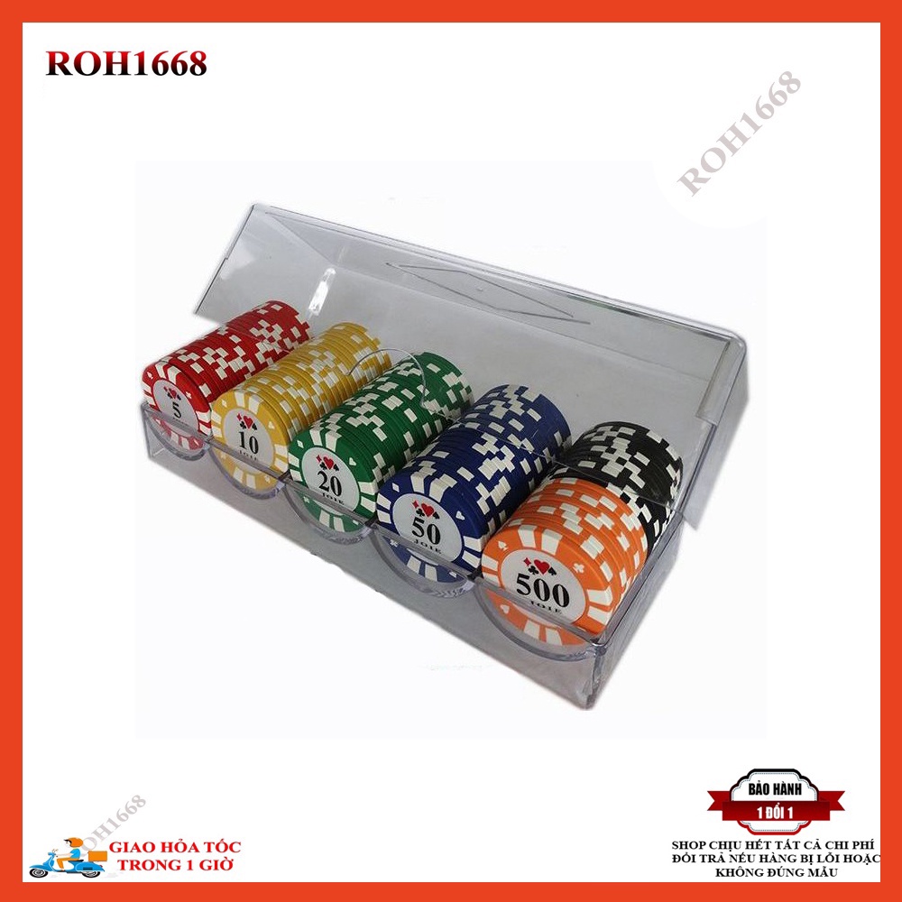 Chip poker có số ( phỉnh poker ) dòng hoa chất nhựa cao cấp PK 9