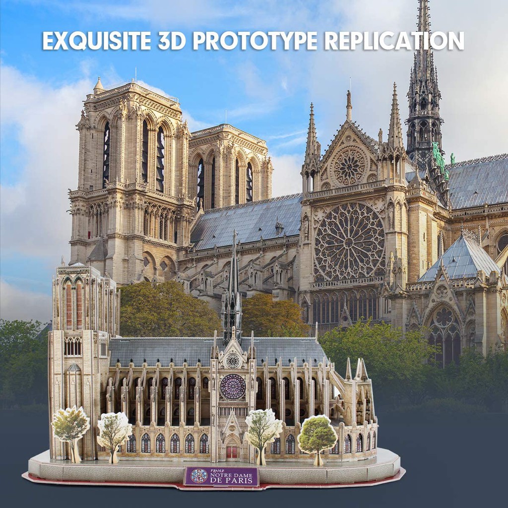 Mô hình giấy 3D CubicFun - Nhà thờ Đức Bà dòng National Geographic DS0986h