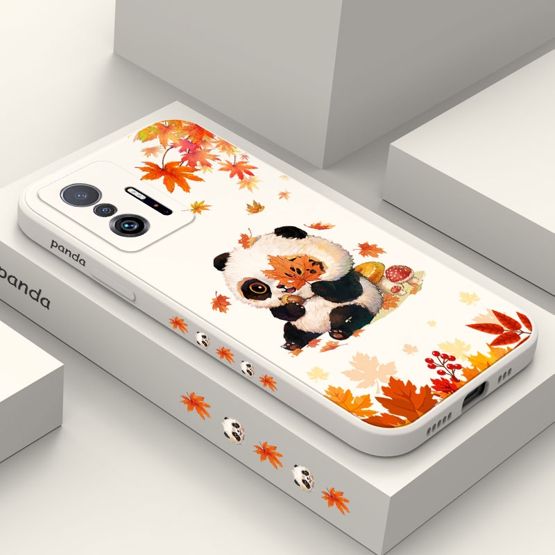 Bao Da Điện Thoại Hình Gấu Trúc Hoạt Hình Cho xiaomi mi 13t 12t 11t 10t pro lite mi 9t pro Ốp
