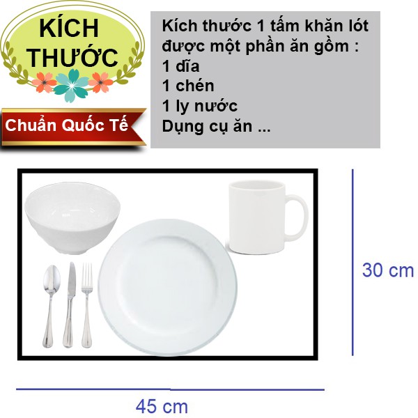 Combo 4 Tấm Lót Bàn Ăn Sọc Ngang 2s | BigBuy360 - bigbuy360.vn