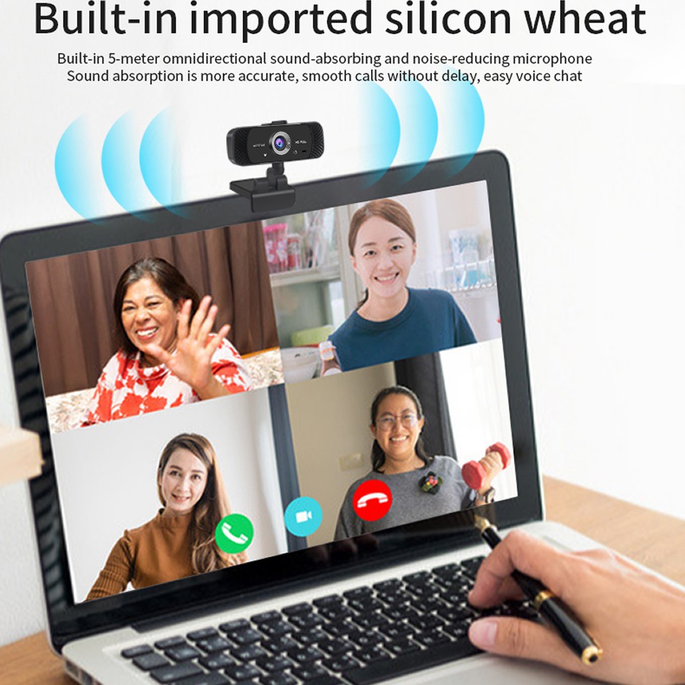 Webcam EVEBOT USB 1080p tự động lấy nét kèm mic chất lượng cao | BigBuy360 - bigbuy360.vn
