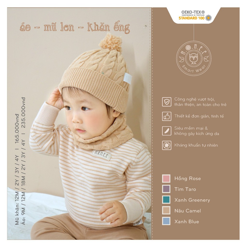 Set Mũ Len Khăn Ống