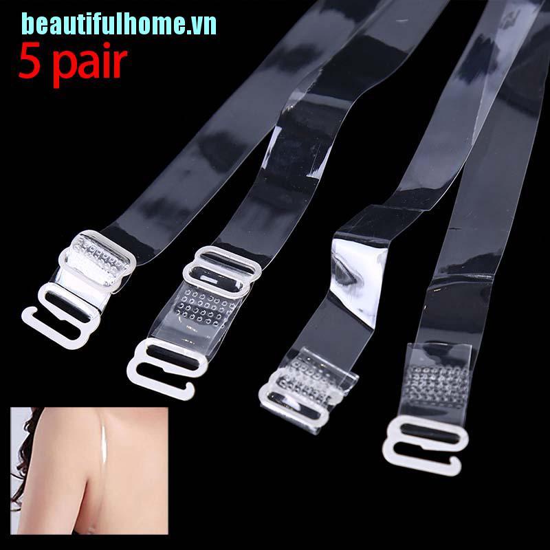 Bộ 5 cặp dây cài áo ngực trong suốt quyến thoải mái cho nữ