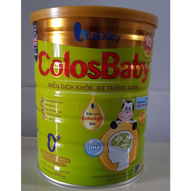- Sữa công thức Colosbaby IQ 0+ 800g hàng đẹp, có mã QR
