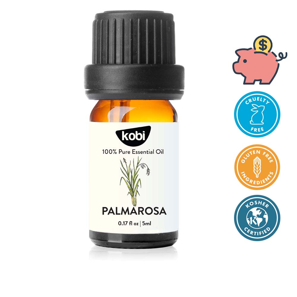 Tinh dầu Sả hoa hồng Kobi Palmarosa essential oil giúp đuổi muỗi, khử mùi, làm thơm phòng -5ml