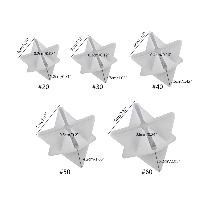 Khuôn Silicone Hình Lục Giác / Ngôi Sao Treo Tường Trang Trí