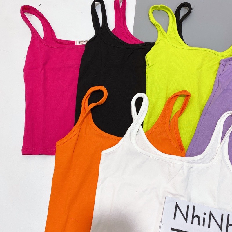 Áo ba lỗ hai dây nhỏ tôn dáng chất đẹp, Áo thun ba lỗ dáng ôm vải cotton co giãn CS0908 - NhiNhi Shop | BigBuy360 - bigbuy360.vn