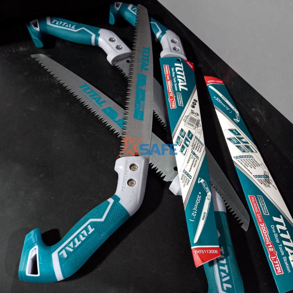 Cưa cành cầm tay lưỡi thẳng 7inch TOTAL THT5113006 Cưa gỗ chuyên dụng siêu sắc bén, lưỡi cưa chống cong gãy, chống rỉ