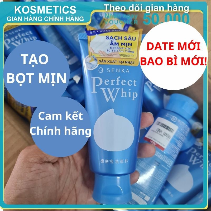 Sữa rửa mặt SENKA Perfect Whip tạo bọt và chiết suất từ tơ tằm 120G | BigBuy360 - bigbuy360.vn