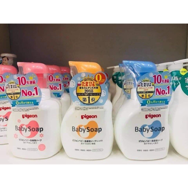 Sữa Tắm Gội PIGEON Baby Soap Nhật Bản | Sữa Tắm Pigeon Cho Bé - 500ml